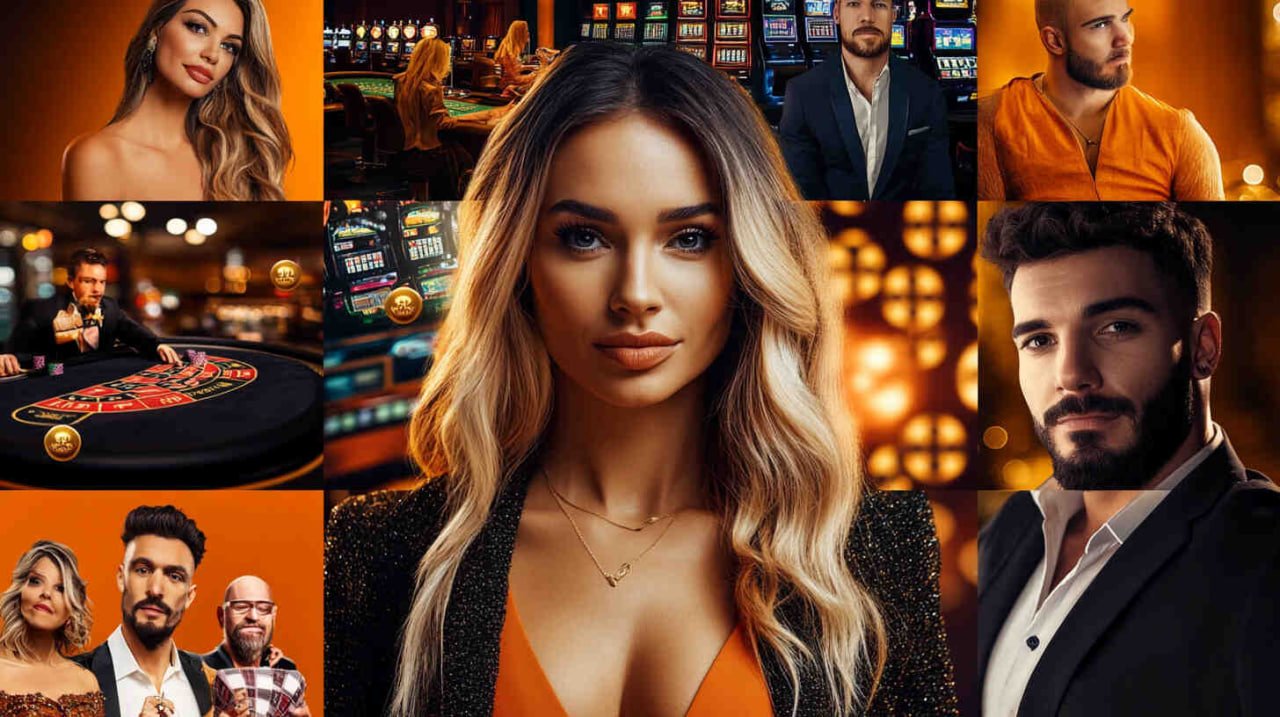 Ruang kasino virtual dengan permainan slot dan live casino yang interaktif